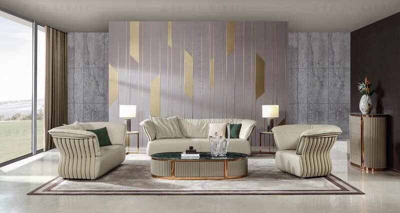 Матовый кожаный диван для гостиной в итальянском стиле 9 Italian style living room matte leather sofa - OE-FASHION Matte Leather Sofa, enjoy the European luxury home experience