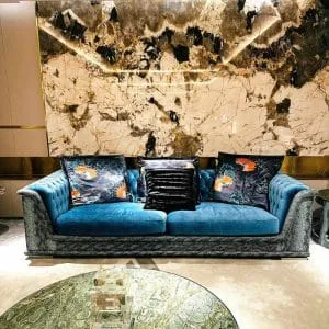 Home 11 Непревзойденная роскошь: персонализируемый диван с рисунком кожи питона, уникальным дизайном и каркасом из массива березы | Глобальная доставка